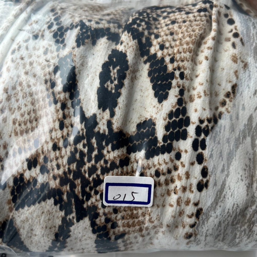Topshop Snakeskin Print Midi Shirt Dress Tan Cream‎ Mob Luxe High SlitUS 10 - Picture 14 of 14